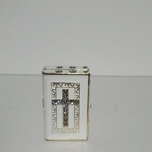 White and Gold Holy Bible Trinket Box